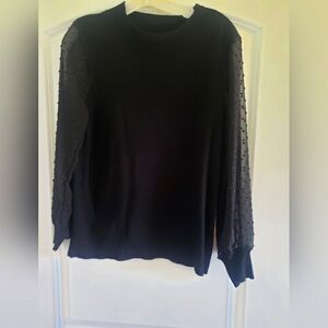 Indigo Rose Sweater Blouse Size L